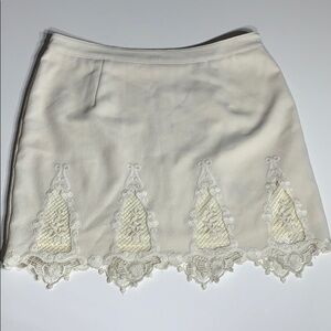 Sugarlips Cream Lace Mini Skirt